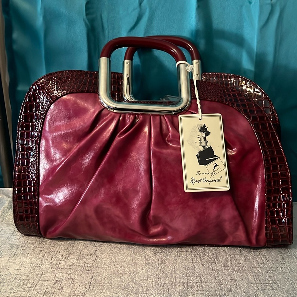Koret Merlot red satchel